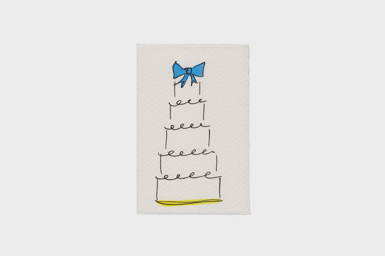 Scribble & Daub - Wedding Cake Blue Card - HAYGEN
