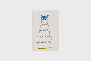 Scribble & Daub - Wedding Cake Blue Card - HAYGEN