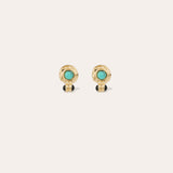 Gas Bijoux - Amarante Cabochons  Earrings mini - Turquoise - HAYGEN