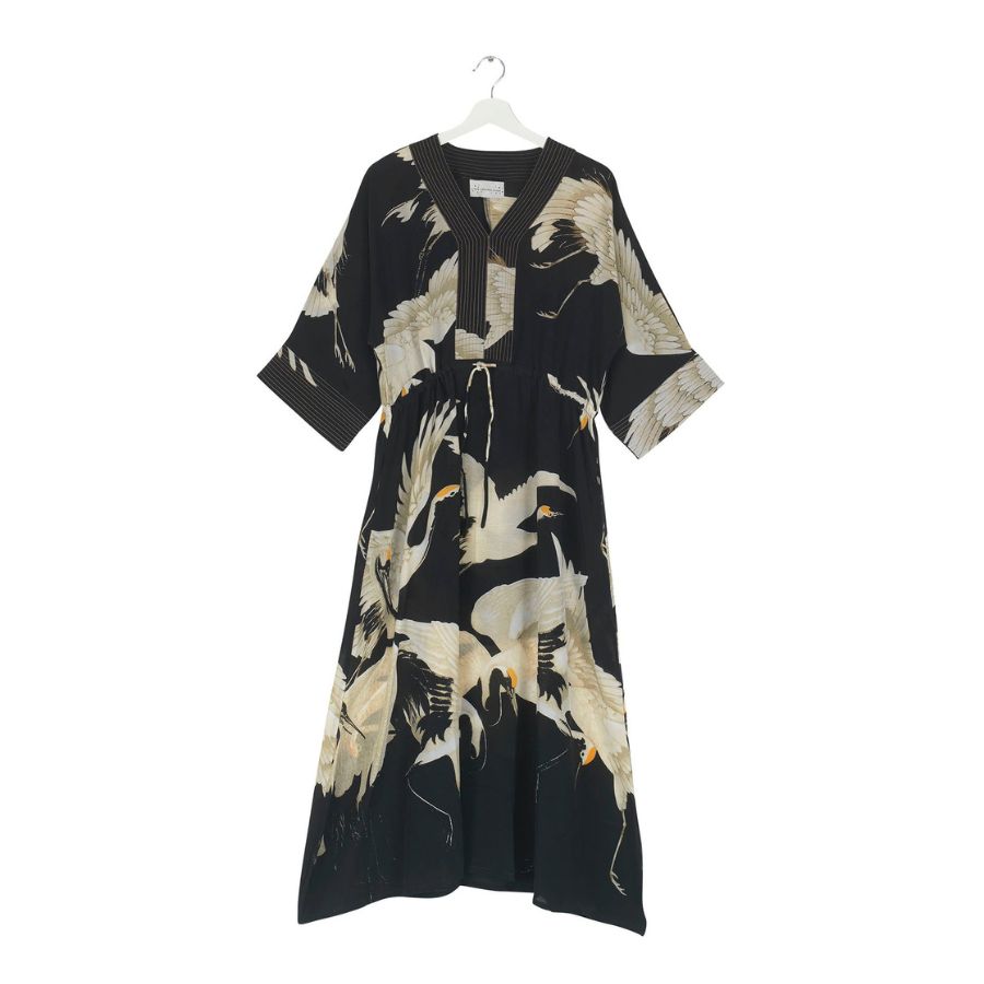 One Hundred Stars - Abbi Dress Stork Black - HAYGEN