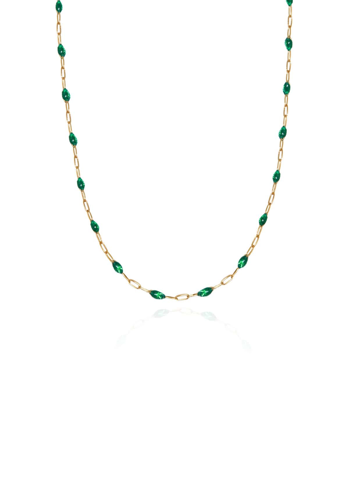 Hermina Athens - Emerald Enamel Chain - HAYGEN