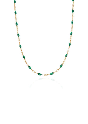 Hermina Athens - Emerald Enamel Chain - HAYGEN
