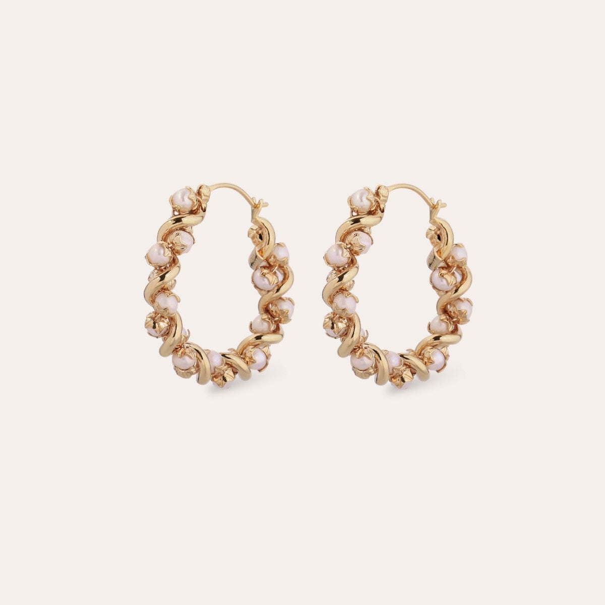 Gas Bijoux - Eurydice Pearl Hoop Small - HAYGEN