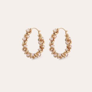 Gas Bijoux - Eurydice Pearl Hoop Small - HAYGEN