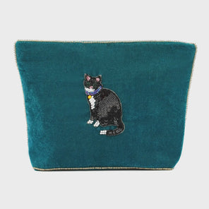 Black and White Cat Medium Pouch Product Image