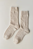 Le Bon Shoppe - Modal Eyelet Socks - Oyster - HAYGEN
