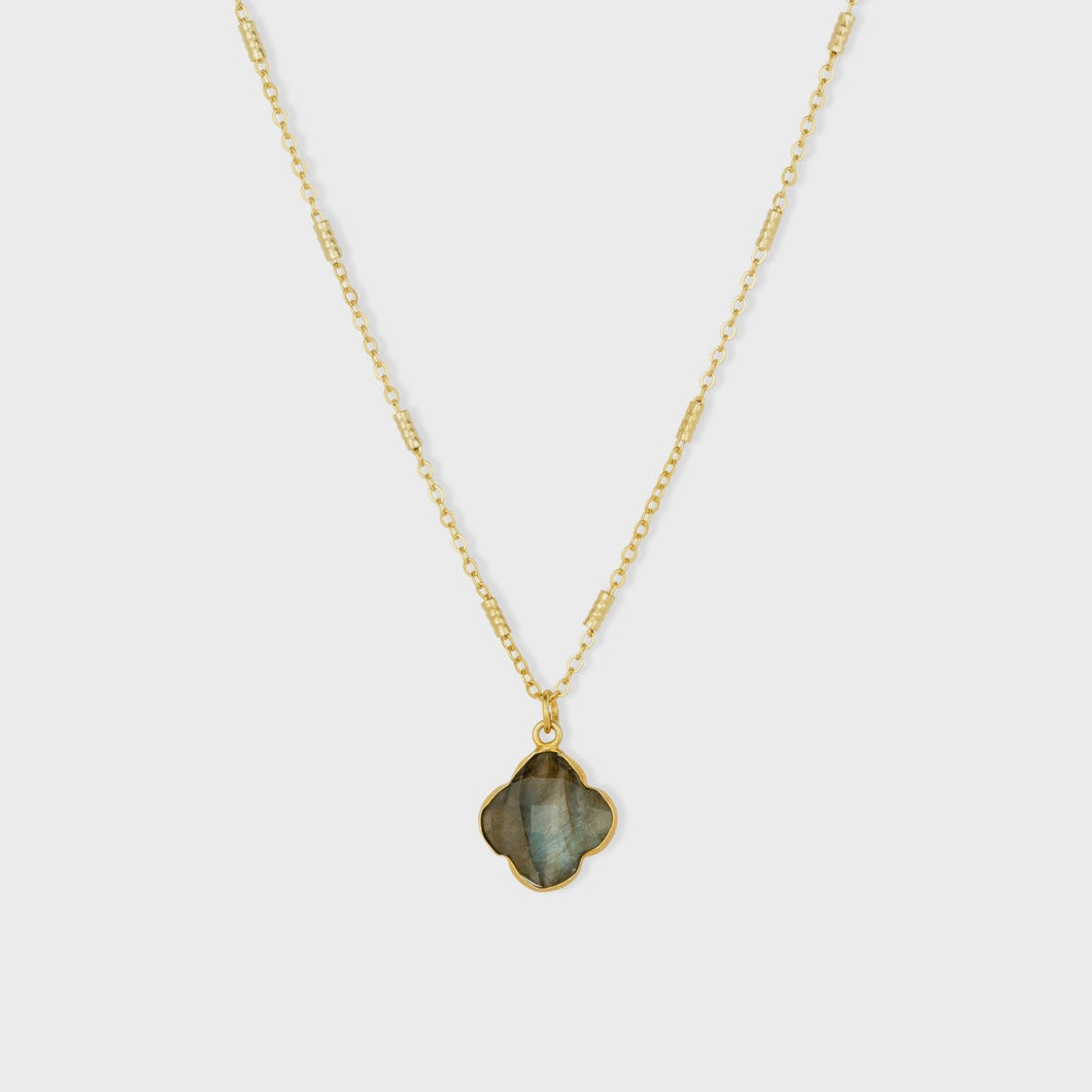 Clover Labradorite Necklace