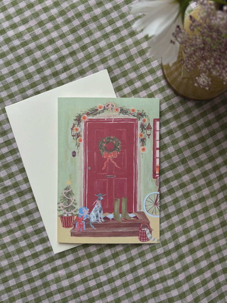 Harriet Watson - Festive Front Door Christmas Card