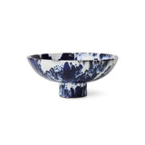 HK Living - Ceramic bowl on base - Indigo - HAYGEN