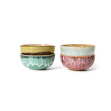 HK Living - 70s ceramics: XS bowls  Set of 4 - Modernist - HAYGEN