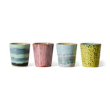 HK Living - 70s ceramics: coffee mugs artistic, set of 4