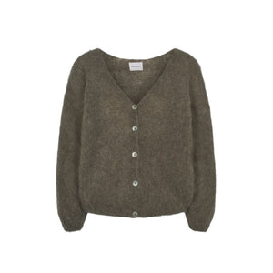 American Dreams - Cornelia LS Cardigan Dark Taupe