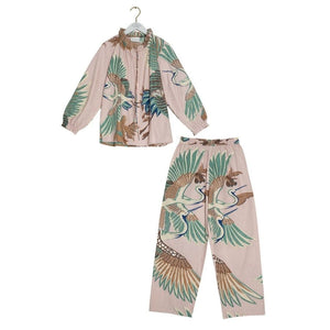 One Hundred Stars -Crane Plaster Pink Pajama Set