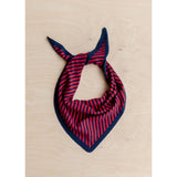 Tbco - Merino Triangle Scarf - Navy & Red Stripe - HAYGEN