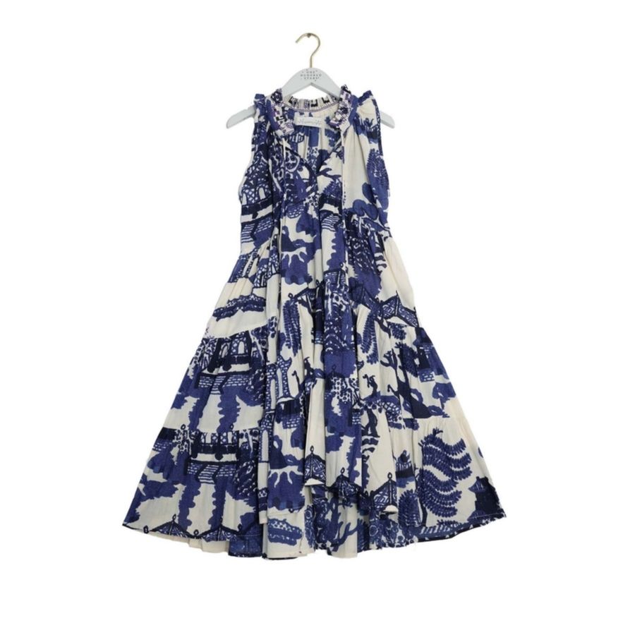 One Hundred Stars - Giant Willow Blue Frill Dress - HAYGEN