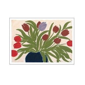 Anine Cecilie Iversen- Tulips in a Blue Vase - 30x40cm - HAYGEN