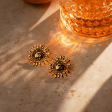 Statement Molten Sun Stud Earrings - HAYGEN