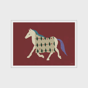 The Poster Club x Lucrecia Rey Caro - Horse Bordo - 50x70cm Product Image