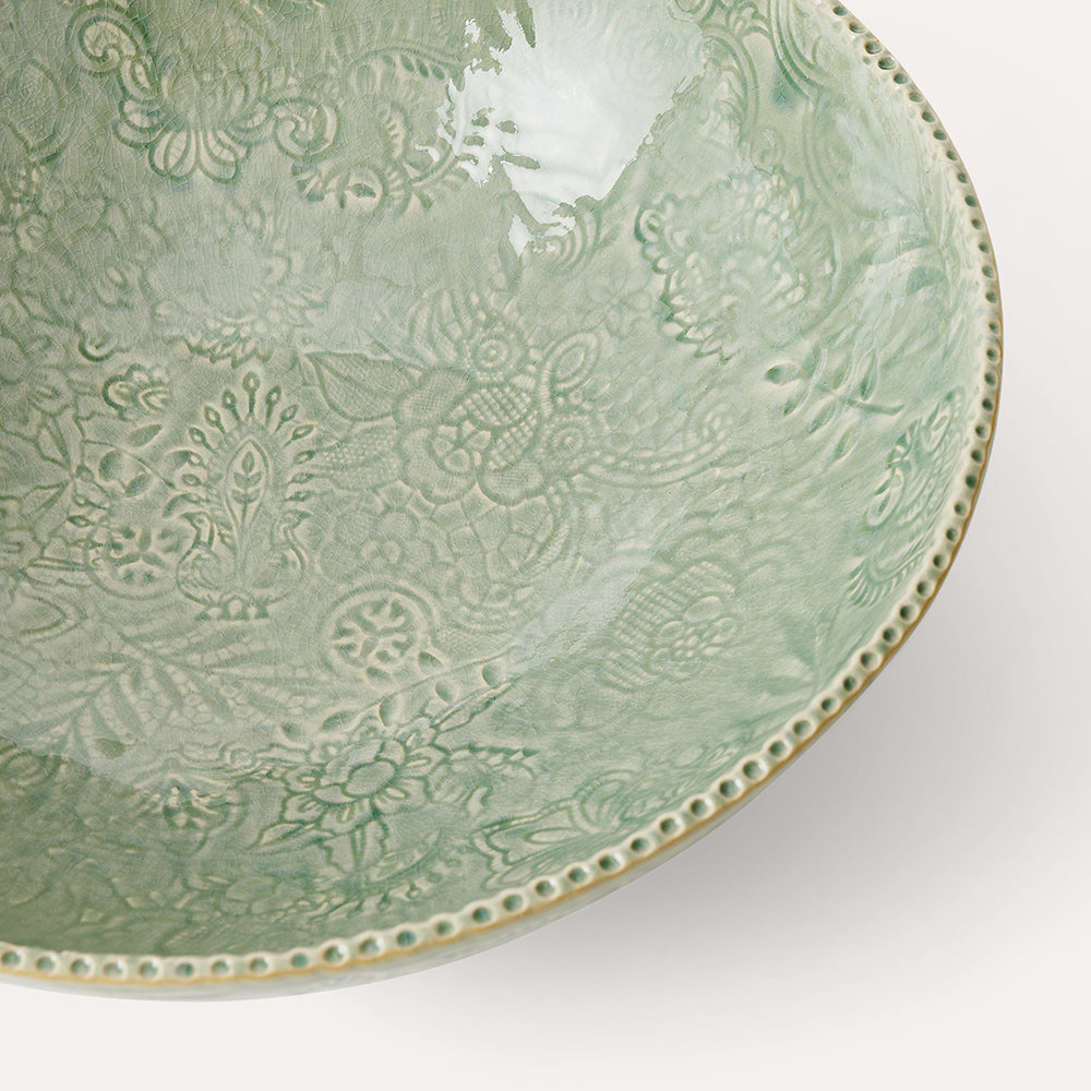 Sthal - Large Bowl 35cm - Antique Green - HAYGEN
