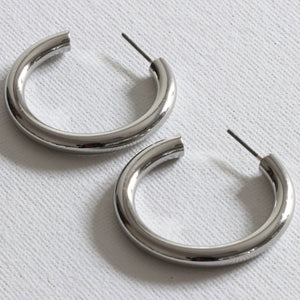 Hermione Hoop Earrings - Silver - HAYGEN