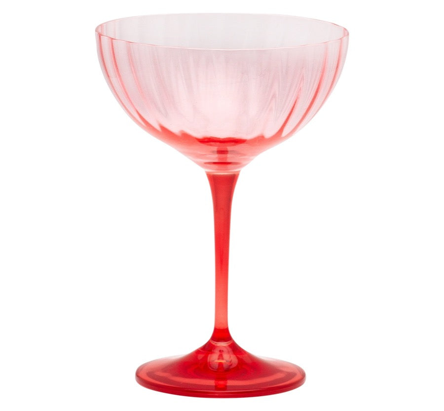 Anna + Nina - Garden Pink Champagne Glass - HAYGEN