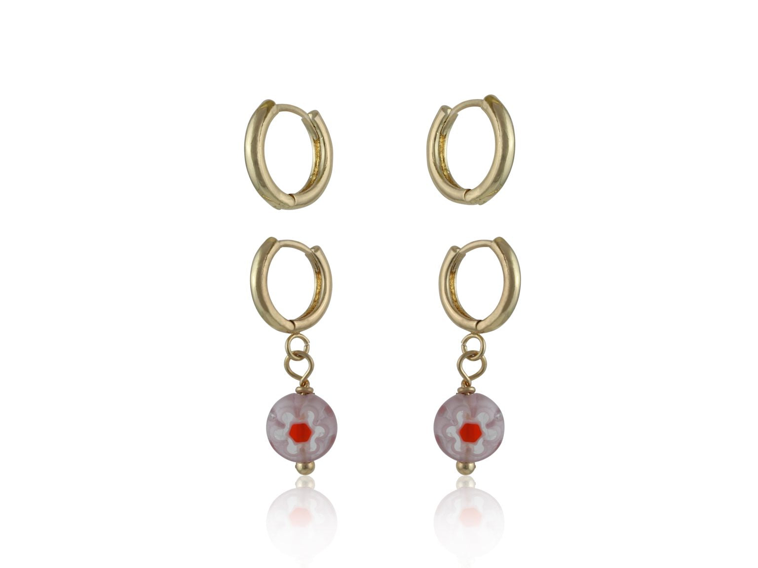 Sonya Tiny Hoop Earrings - Set of 2 - HAYGEN