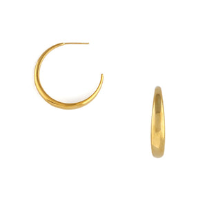 Slim Domed Open Hoop - HAYGEN