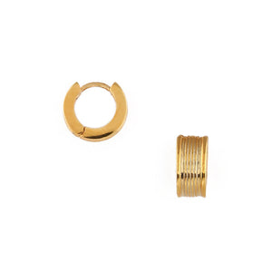 Chunky Linear Huggie Earrings - HAYGEN
