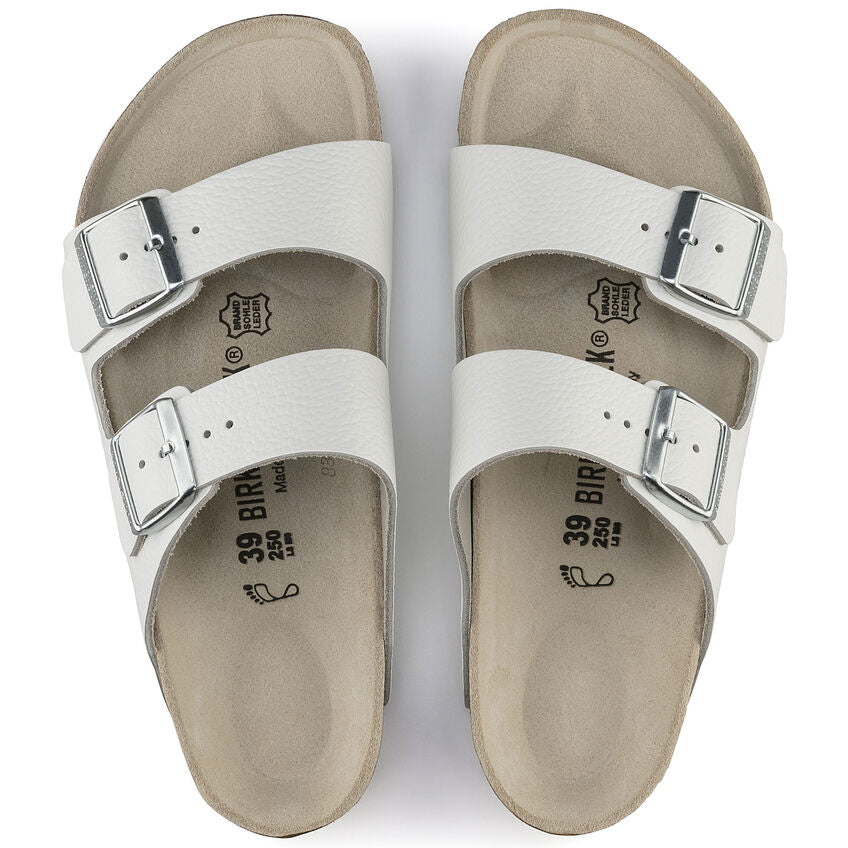 Birkenstock - Arizona Natural Leather - White - HAYGEN