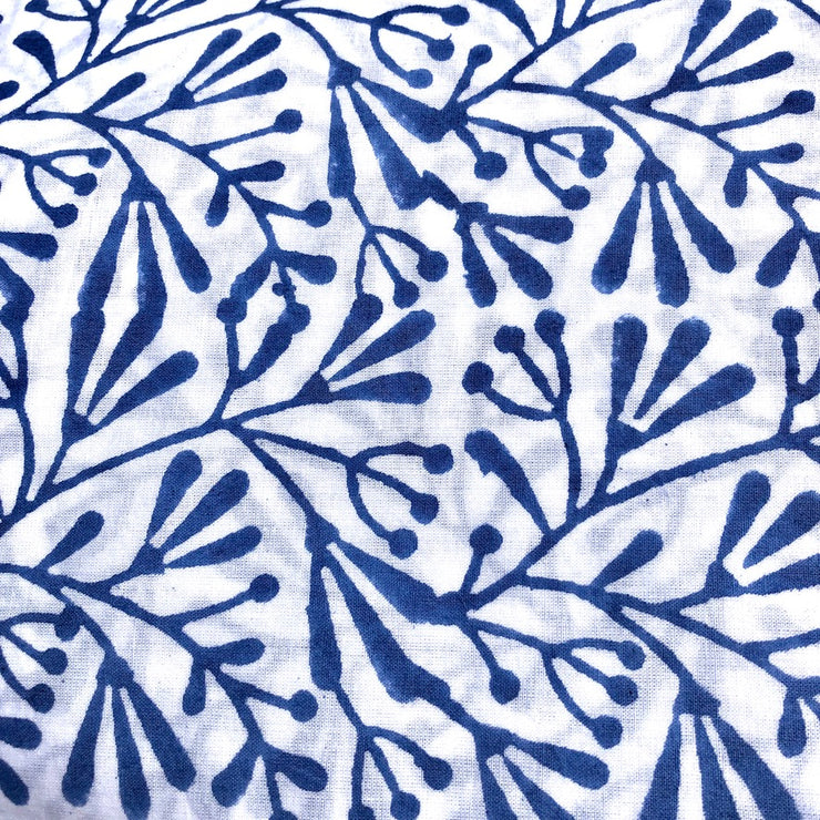 Cotton Block Print Pyjamas - Bud Blue - HAYGEN