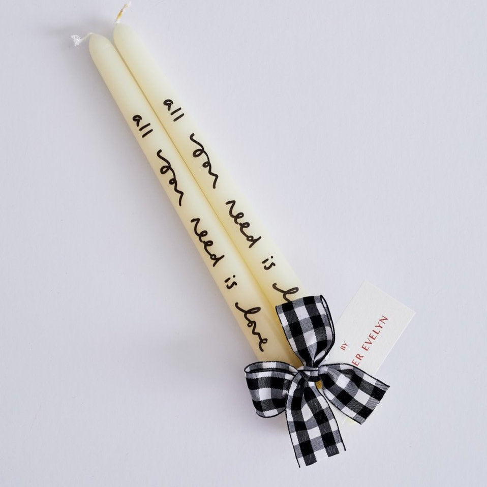 Pair Candles - All you need is love - HAYGEN