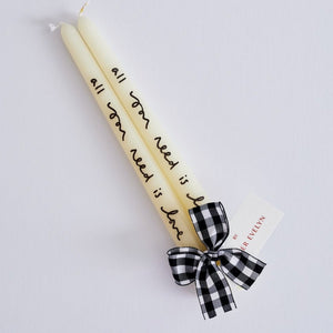 Pair Candles - All you need is love - HAYGEN