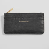 Long Card Purse - Black Croc - HAYGEN