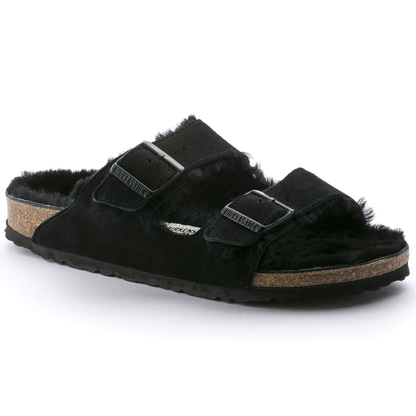 Birkenstock - Arizona Shearling - Black - HAYGEN