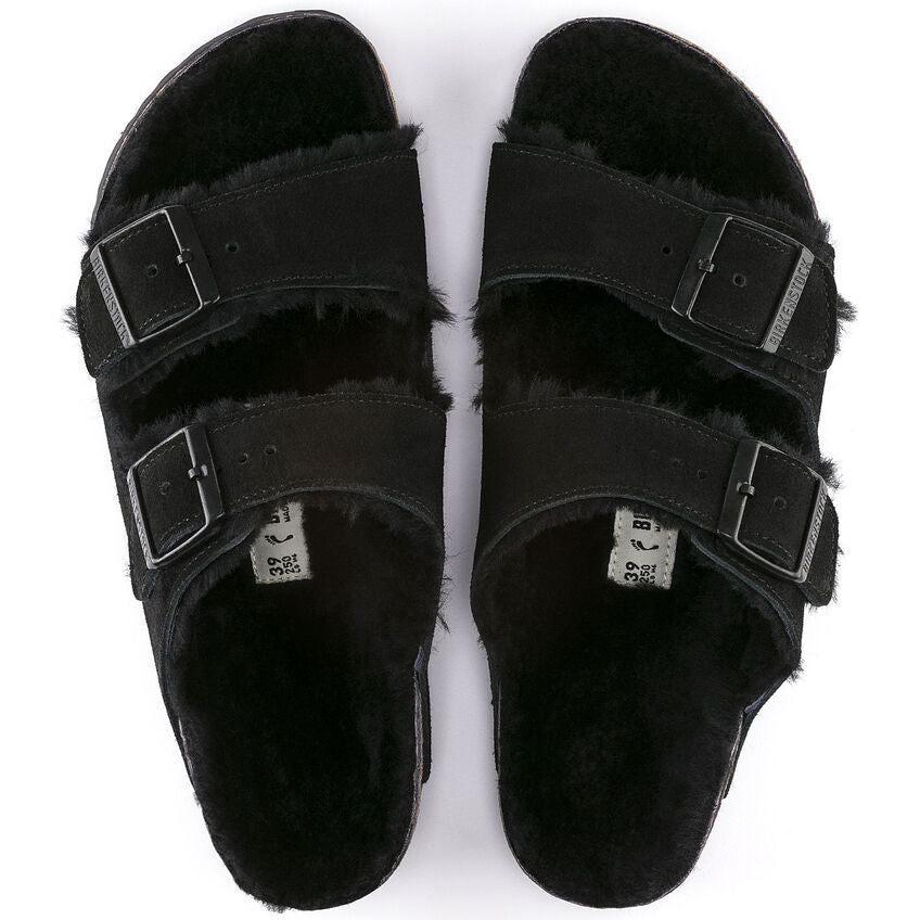 Birkenstock - Arizona Shearling - Black - HAYGEN