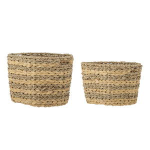 Bloomingville - Indra Basket, Nature Water Hyacinth - Set of 2 Small - HAYGEN