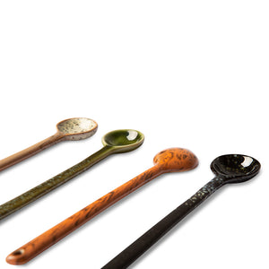 HKliving - 70s Ceramics Spoons - Set of 4 - HAYGEN