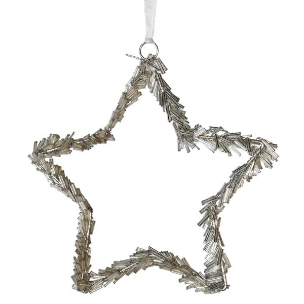 Large Beaded Silver Star - HAYGEN