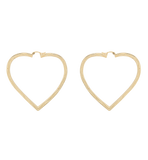 Anna + Nina - Funky Love Hoop Earrings Goldplated - HAYGEN