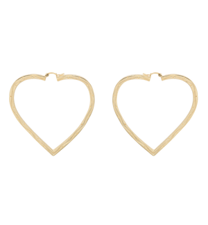 Anna + Nina - Funky Love Hoop Earrings Goldplated - HAYGEN
