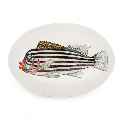 Bliss Home - Large Oval Serving Bowl Fantastical Fish - HAYGEN