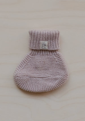The Tartan Blanket Co - Cashmere & Merino Baby Booties - Blush - HAYGEN