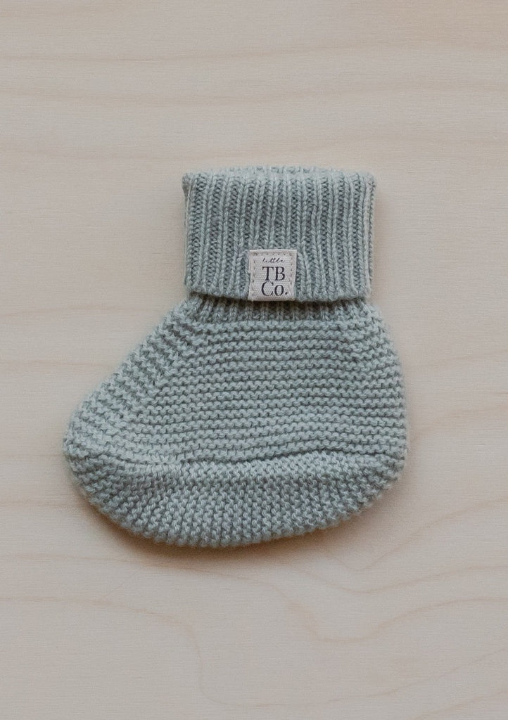 The Tartan Blanket Co - Cashmere & Merino Baby Booties - Sage - HAYGEN
