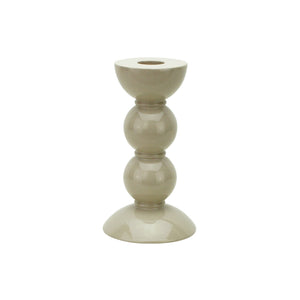 Addison Ross - Medium Cappuccino Bobbin Candlestick - 14cm - HAYGEN