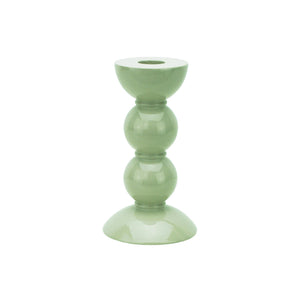 Addison Ross - Medium Sage Bobbin Candlestick - 14cm - HAYGEN