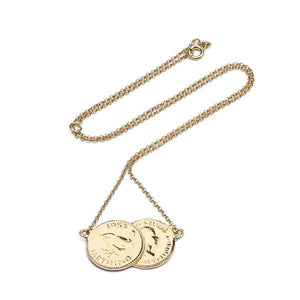 Cabbage White - Double farthing necklace - HAYGEN