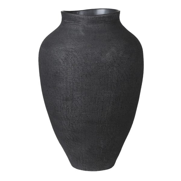 Black Textured Vase - HAYGEN