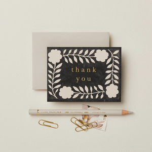 Wanderlust Paper Co. - Ink Flora 'Thank You' Mini Card - HAYGEN