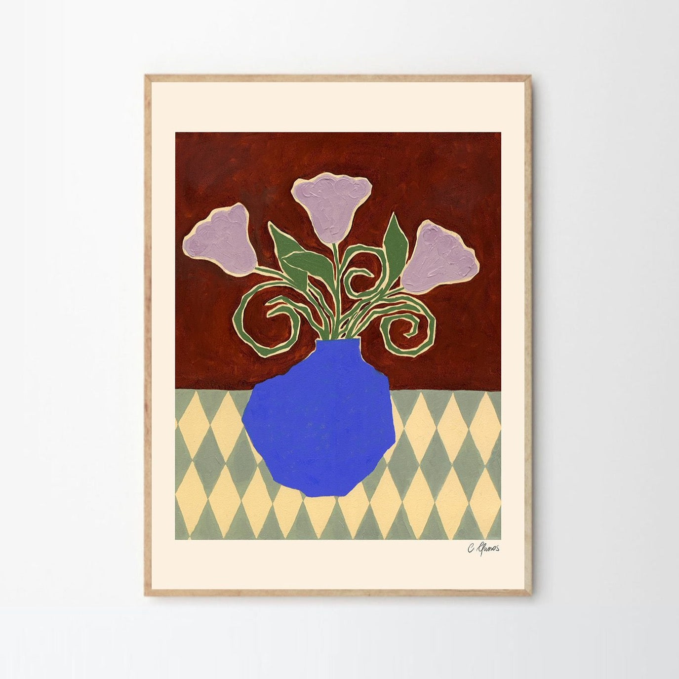 Carla Llanos, Purple Flowers - 30x40cm - HAYGEN