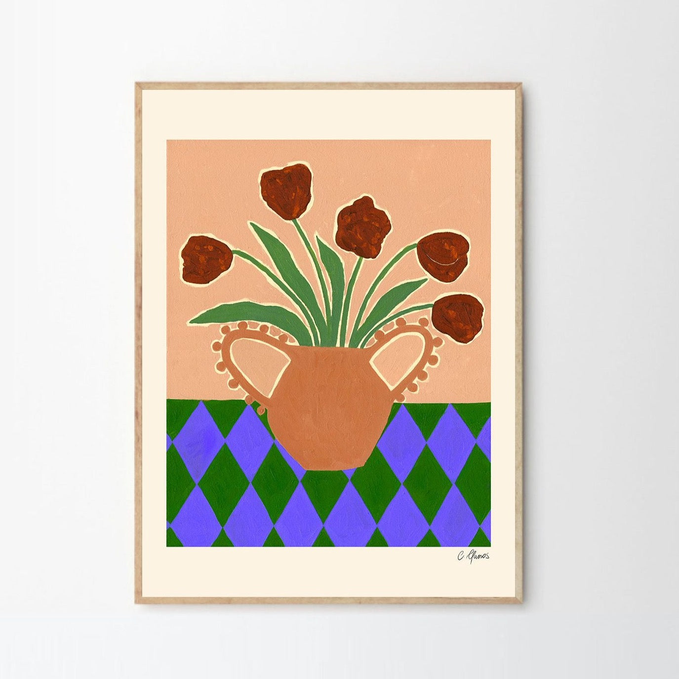 Carla Llanos, Red Tulips - 30x40cm - HAYGEN